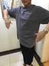 金古萊重磅短袖t恤男寬松純棉圓領(lǐng)大碼五分袖男士半截袖復(fù)古體恤夏天潮 深灰色 4XL 【體重200-220斤】 曬單實拍圖