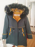 顧森（Gusen）清倉海寧皮草派克服女大衣 冬新款兔毛可拆卸內膽中長(cháng)款皮草外套 中長(cháng) 墨綠 貉子毛領(lǐng) M 100-115 斤 曬單實(shí)拍圖