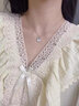 DAISY DREAM三生有幸S999銀項鏈女生新款2026爆款銀杏葉鎖骨鏈情人節送女友 LOVE禮盒裝  玫瑰金三生有杏項鏈 曬單實(shí)拍圖