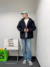 JEEP SPIRIT冬季加厚羽絨服男短款秋冬加肥加大碼胖子男士加絨工裝外套潮 YR66黑色 M 適合100-120斤 曬單實拍圖