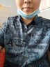 漢角 夏季男士短袖襯衫潮流襯衣男修身痞帥印花冰絲薄款涼爽上衣服男 黑色 M【90-110斤穿】 曬單實拍圖
