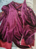 緹米媗媽媽休閑運動(dòng)服套裝2026春秋三件套金絲絨中老年女裝時(shí)尚繡花外套 酒紅色3203（金絲絨三件套）主 2XL 建議穿118-130斤 曬單實(shí)拍圖