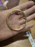 中國黃金（CHINA GOLD） 黃金手鐲實(shí)心古法傳承磨砂素圈金手鐲結婚三金自戴情人節禮物 約50g（定制款5-7個(gè)工作日） 曬單實(shí)拍圖