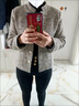 clotho Rennie品牌女裝小香風短外套女2025春秋新款氣質小個子長袖氣質通勤上衣 淺灰色 M 曬單實拍圖