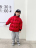 G.DUCKKIDS男童羽絨服冬季2025新年衣服兒童拜年服寶寶冬裝加厚過(guò)年紅色外套 紅色 黑帽羽絨服 120 (L) - 曬單實(shí)拍圖