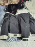 prr2024新款派克服男短款兔毛內(nèi)膽皮毛一體連帽冬季皮草大衣男士外套 黑色 180/2XL 曬單實拍圖
