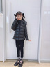 高梵【收腰短款羽絨服】黑金兒童鵝絨服4.0男女童冬季親子裝外套官方 黑色 130 曬單實拍圖
