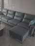 顾家家居（KUKA ）科技布沙发 双层扶手靠背意式小户型客厅3016＆2175 月岩灰（3016）脚凳 实拍图