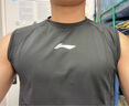 李寧緊身衣背心健身男無(wú)袖高彈速干運動(dòng)跑步套裝籃足球訓練服打底上衣 黑色【高彈透氣】 XL 曬單實(shí)拍圖