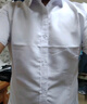 楠馨妤夏季薄款短袖白襯衫男免燙修身商務(wù)工作服職業(yè)正裝襯衣男工裝 純色短袖襯衫-白色 L 曬單實(shí)拍圖