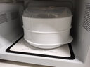 微波爐蒸籠  加熱器皿家用碗熱饅頭煮飯用具蒸飯煲蒸盒 大號雙層蒸籠 曬單實(shí)拍圖