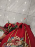麗佰昕中式旗袍敬酒服新娘新款紅色絲絨秀禾服答謝宴結(jié)婚禮服女 酒紅色長款 L 曬單實拍圖