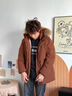 哈吉斯（HAZZYS）男裝 冬款PHIZ外套【張晚意明星同款】羽絨服男ASFZU0BDI09 深褐色DW XL (180/100A 50) 曬單實(shí)拍圖
