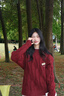 LDBE慵懶風(fēng)奶fufu紅色毛衣女秋冬新款寬松高級感針織套頭上衣圣誕穿搭 紅色 M 曬單實(shí)拍圖