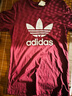 阿迪達斯 （adidas）三葉草短袖T恤男士2025夏季半袖運動(dòng)服簡(jiǎn)約大logo圓領(lǐng)衫休閑上衣 純棉H06641酒紅色 XS 推薦100-130斤 曬單實(shí)拍圖