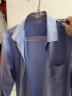 罗蒙长袖衬衫男秋款商务休闲时尚提花蓝色装中年免烫上班正装衬衣 4025-1长袖 39 实拍图