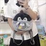 芙玖兔出游企鵝卡通雙肩包女可愛(ài)jk少女背包玩偶包痛包公仔毛絨迷你書(shū)包 卡通雙肩包+黃色郵差企鵝掛件 曬單實(shí)拍圖