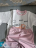 舒貝怡嬰兒衣服男女寶寶內(nèi)衣套裝純棉兒童秋衣秋褲可愛(ài)家居服粉色 110CM 曬單實(shí)拍圖