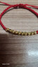 蕭柏米恩本命年紅繩1.5mm極細手繩可穿小孔金轉運珠手鏈防水鋼絲線(xiàn)編織繩 曬單實(shí)拍圖