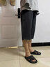 真維斯七分短褲男冰絲薄款2025夏季新款褲子男直筒寬松速干運(yùn)動(dòng)沙灘中褲 2219灰色 XL 曬單實(shí)拍圖