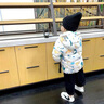 G.DUCKKIDS兒童羽絨服女寶寶嬰兒1一3歲輕薄款0男童棉服2加厚保暖4外套5棉襖 白色恐龍 110 cm 建議拍大一號 曬單實拍圖