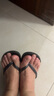 黑瑪人字拖女防滑防臭拖鞋外穿純色沙灘鞋旅游夾腳涼拖 黑色（馬蹄紋理） 38 (247mm) 【腳偏胖/寬建議拍大】 曬單實(shí)拍圖