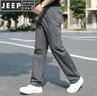 JEEP SPIRIT夏季男士寬松休閑褲大碼工裝褲戶(hù)外運動(dòng)長(cháng)褲薄款純棉多口袋直筒褲 深灰色 L 曬單實(shí)拍圖