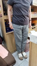 夏季純棉褲子2023格子九分褲中年哈倫褲印花休閑褲子女 小格子 XL 100-110斤 曬單實拍圖