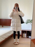 Teenie Weenie小熊女裝冬季少女感棉花糖羽絨服學(xué)院風(fēng)中長款面包服 乳白色 M (165) 曬單實拍圖