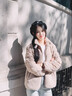 名創(chuàng  )優(yōu)品（MINISO）女士秋冬外套女韓系穿搭小個(gè)子甜美風(fēng)加厚羊羔毛拼接棉服抓絨女裝 駝色 S 155 (推薦85-105斤) 曬單實(shí)拍圖