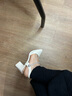 卓詩(shī)尼包頭涼鞋女夏季2025年新款時(shí)尚水鉆仙女風(fēng)尖頭單鞋子粗跟高跟鞋女 米白色-粗跟6.5CM 34 曬單實(shí)拍圖
