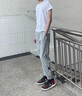 新百倫休閑褲男夏季薄款冰絲速干運動九分男裝寬松束腳潮牌自由輕松男褲 杏色 XL 曬單實拍圖