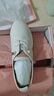 他她（TATA）英倫復(fù)古小皮鞋女鞋真皮深口單鞋牛津鞋秋新7BJ30CM4 米色 36 曬單實(shí)拍圖