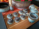 卡絲拉狄（Cathyladi）窯變天目釉功夫茶具套裝高檔家用辦公會(huì)客陶瓷拉絲高檔禮物 天目釉【拉絲側(cè)把壺套組15頭】 15件 曬單實(shí)拍圖