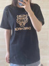 陌汀2025新款短袖T恤男純棉虎頭印花寬松ins潮牌男裝oversize上衣服 黑T 0038 L 曬單實(shí)拍圖
