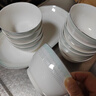 嘉蘭陶瓷碗家用加厚吃飯碗簡約北歐小清新金邊餐具面碗組合 4.5英寸飯碗10個 曬單實拍圖