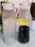 创意耐热玻璃冷水瓶果汁饮料瓶带盖密封牛奶瓶随身杯矿泉水瓶办公水杯储物瓶 两只装（565ML） 实拍图