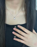ZDZSH莫桑石999足銀項鏈女輕奢小眾新款七夕情人節(jié)生日新年禮物送女友 白金款【順豐】 曬單實拍圖