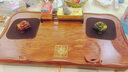新款實(shí)木茶盤(pán)家用大小號現代簡(jiǎn)約中式排水仿黑檀原木茶臺茶具托盤(pán) 大號雙龍戲珠花梨紋 80x45x7cm 曬單實(shí)拍圖