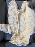 G.DUCKKIDS小黃鴨嬰兒連體衣秋冬初生女寶寶加絨冬裝衣服棉服新生兒哈衣爬服 綠色梨子加絨爬服 80cm 曬單實拍圖