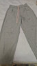 飛鳥(niǎo)和新酒【涼感】薄款松緊腰灰色休閑褲女2026夏新款印花針織褲 淺灰HCC01 M 曬單實(shí)拍圖