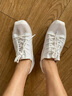 湯姆斯（Tt＆Mm）夏季女鞋新款帆布鞋厚底刺繡百搭網(wǎng)面休閑透氣松糕鞋舒適 白色 39 曬單實(shí)拍圖