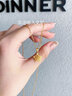 中國黃金（CHINA GOLD）黃金項鏈女足金五角星吊墜鏤空星星素鏈情人節(jié)實用生日禮物送女友 足金星星吊墜 約1.1g【贈925銀鏈】 曬單實拍圖