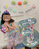 G.DUCKKIDS童裝女童裙子夏季2024新款兒童美人魚(yú)公主裙亮片時(shí)髦生日禮服裙 紫色 100 適合90-100cm年齡3-4歲 曬單實(shí)拍圖