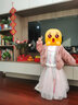 久愛(ài)久漢服女童秋冬季加絨加厚古風(fēng)連衣裙兒童拜年服小女孩中國風(fēng)套裝 藍粉色-加絨加厚套裝 120 (建議身高105-115cm) 曬單實(shí)拍圖