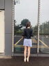 達(dá)芙妮（DAPHNE）黑色短靴女2024新款春秋季顯腳小百搭學(xué)生上班通勤配裙子靴子 米白色 37 曬單實拍圖