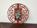 奇畫(huà) 進(jìn)門(mén)玄關(guān)裝飾畫(huà)新中式客廳沙發(fā)背景墻壁畫(huà)圓形墻上福字掛畫(huà) 福 直徑80cm  實(shí)木外框 單幅 曬單實(shí)拍圖