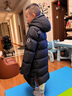 HAZZYS品牌童裝男童羽絨服冬新品兒童中長(zhǎng)款簡(jiǎn)約防風(fēng)保暖中大童羽絨服厚 鉆石黑 130 曬單實(shí)拍圖