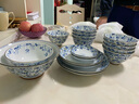 陶趣居 日本進(jìn)口小藍芽陶瓷米飯碗湯碗泡面碗復古碗日式家用餐具釉下彩 12件套裝【禮盒】 曬單實(shí)拍圖