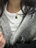 BOGLIA和田玉項鏈女金鑲玉蝴蝶水滴碧玉吊墜情人節生日禮物送老婆 足金和田玉吊墜+金項鏈 品牌禮盒 曬單實(shí)拍圖